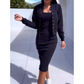 💎 62% RABATT – NUR FÜR KURZE ZEIT! 💎 Set aus figurbetontem Spaghettiträger-Kleid & Kurzjacke – 5 Farben, S–3XL, Stretch-Glamour ohne Kompromisse 🌸👗