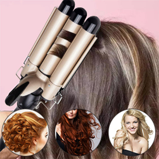 📢📢50% OFF !! ⏰3-Barrel Curling Iron with Adjustable Temperature🏆✨👧