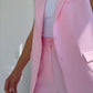Stilvolles Set aus ärmellosem Blazer und hoch taillierter Hose für Damen