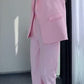 Stilvolles Set aus ärmellosem Blazer und hoch taillierter Hose für Damen