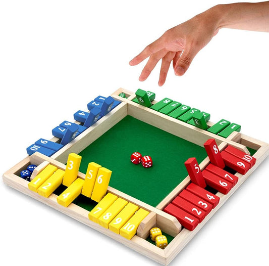 💎 -50% AUF SHUT THE BOX HOLZWÜRFEL-BRETTSPIEL! 💎 Traditionelles Kneipenspiel, Für 2-4 Spieler & Tolles Lernmittel ✨
