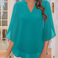 👗 50% RABATT AUF DIE CHIFFON-BLUSE! ✨ V-Ausschnitt & Blumenärmel für leichte Eleganz im Frühling 🌸