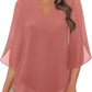👗 50% RABATT AUF DIE CHIFFON-BLUSE! ✨ V-Ausschnitt & Blumenärmel für leichte Eleganz im Frühling 🌸