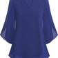 👗 50% RABATT AUF DIE CHIFFON-BLUSE! ✨ V-Ausschnitt & Blumenärmel für leichte Eleganz im Frühling 🌸