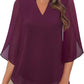 👗 50% RABATT AUF DIE CHIFFON-BLUSE! ✨ V-Ausschnitt & Blumenärmel für leichte Eleganz im Frühling 🌸