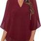 👗 50% RABATT AUF DIE CHIFFON-BLUSE! ✨ V-Ausschnitt & Blumenärmel für leichte Eleganz im Frühling 🌸