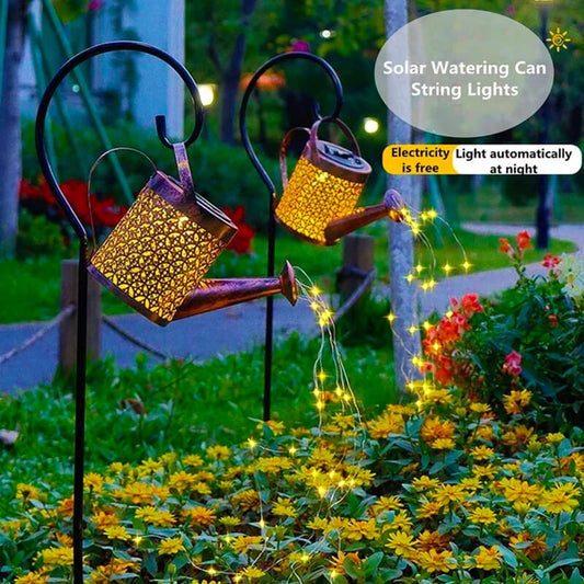 💎 50% RABATT! 💎 Solar-Wasserfallleuchte mit Gießkanne – 8 Lichtmodi, IP55 Wasserdicht & Romantischer Regeneffekt für Garten & Terrasse 🌧️✨