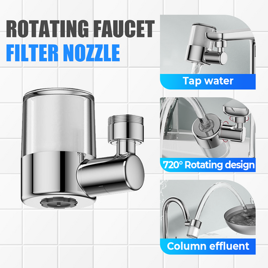 💎 57% RABATT! 💎 Universelles, um 720° drehbares Wasserhahn-Filterdüsen-Set – 2 Strahlmodi, Großer Filterkern & Werkzeuglose Installation 💧🚰