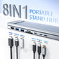 💎 50% RABATT! 💎 2-in-1 USB-C Dockingstation & Laptopständer – 8 Ports, 4K HDMI & Höhenverstellbar