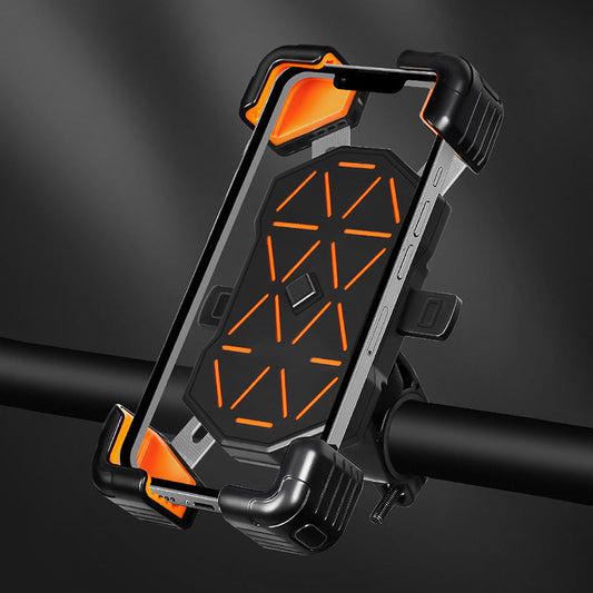 📱 Universele Fiets Telefoonhouder - Ééngreeps Vergrendeling, 360° Draaibaar, 5mm Dikke Antislip Siliconen - Geschikt voor 4.5-7.2 inch Telefoons, Eenvoudig te Monteren op Stuur of Spiegel 💪