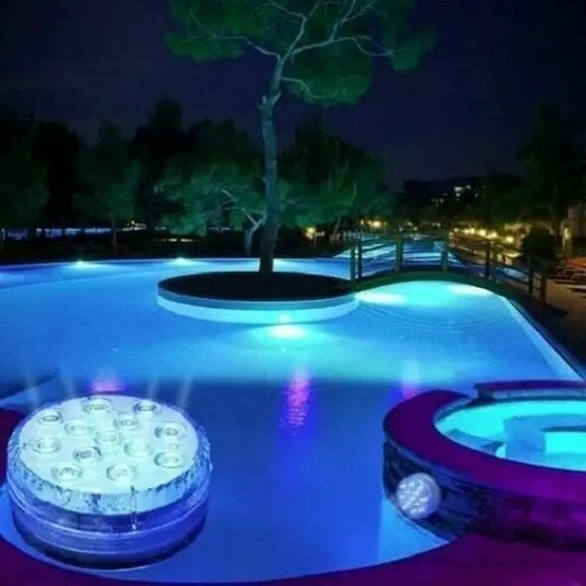 💎 -50% 16-FARBEN POOL-LEDs! 💎 Wasserdicht, Fernbedienung & 10x Heller für Partys