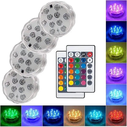 💎 -50% 16-FARBEN POOL-LEDs! 💎 Wasserdicht, Fernbedienung & 10x Heller für Partys