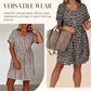 ✨JETZT 50 % RABATT! ✨Sommer-Hot-Sale 50% Rabatt❤️Lässiges Damenkleid mit V-Ausschnitt und kurzen Ärmeln