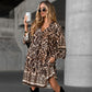🐆✨ 50% RABATT AUF DAS PRINT-KLEID! V-Ausschnitt & lange Ärmel für selbstbewusste Eleganz – Bis 5XL 👗