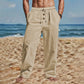 👖 50% RABATT ! ✨ Herren-Freizeithose – Atmungsaktive Leinenmischung, Gerade Passform & Kordelzugbund ✨
