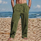 👖 50% RABATT ! ✨ Herren-Freizeithose – Atmungsaktive Leinenmischung, Gerade Passform & Kordelzugbund ✨