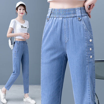 Dames Slankende Enkellange Coole Jeans
