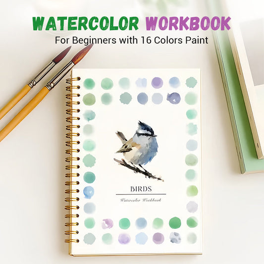 🎨 Aquarelwerkboek Voor Beginners Met 24 Kleuren – Stap-Voor-Stap Leer Aquarelleren, Perfect Voor Creatieve Beginners!