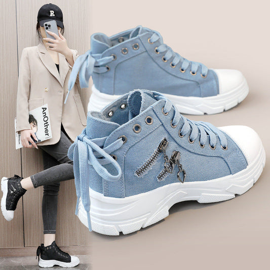 👟Casual Canvas Schoenen met Dikke Zool voor Dames✨