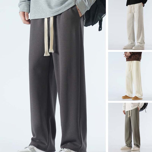 👖⏰ 50% RABATT! Herrenhose mit Geradem Bein & Kordelzug – Weicher Baumwoll-Mix, Lässiger Freizeitstil 🍂