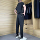 Heren casual sportieve korte mouwen lange broek tweedelige set
