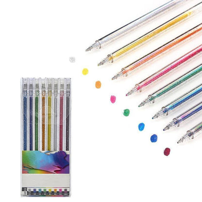 🔥 50% KORTING ! ✨ Glitter Gel Pen Set 2025 - Milieuvriendelijke Glitter, Soepel Schrijven, Perfect voor Creatieve Projecten ✨🎨