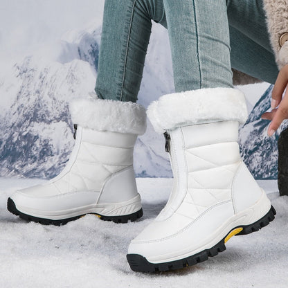 🔥 60% KORTING ! ✨ Antislip Winterlaarzen voor Dames - Warme Binnenvoering, Gemakkelijk Ritsontwerp, Geschikt voor Sneeuw en IJs ❄️👢
