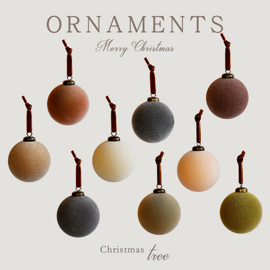 🔥 50% KORTING ! ✨ Fluweelen Kerstballen voor Boom - Aardse Kleuren, Inclusief Hanglint, Geschikt voor Kransen en Guirlandes 🎄✨