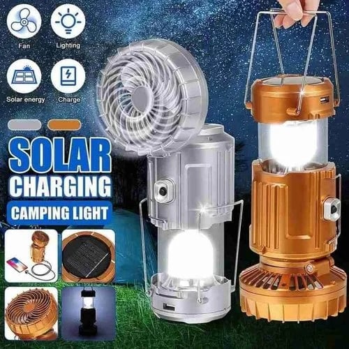 💎 -50% AUF DEN SOLAR-VENTILATOR MIT LICHT! 💎 6-in-1 Camping-Lampe, Ausziehbar & IP44 Wasserdicht für jedes Abenteuer 🏕️🔦