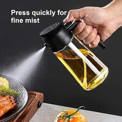 📢📢2 Kaufen 1 gratis ⏰2-in-1-Sprühflasche & Ölspender aus Glas – Elegantes Design, Tropffrei & Leicht zu Reinigen 👨‍🍳