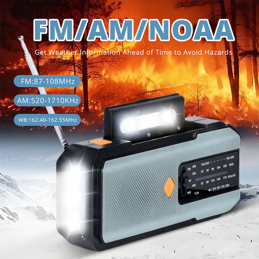 💎 60% RABATT! 💎 Multifunktions-Notfallradio – Solar, Handkurbel & USB | Wasserdicht, Kompakt & Mit SOS-Alarm für Outdoor & Zuhause 🌞📻