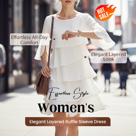 💎 60% RABATT! 💎 Elegantes, mehrlagiges Rüschenkleid für Damen – Pflegeleicht, vielseitig & perfekt für jeden Anlass 💃✨