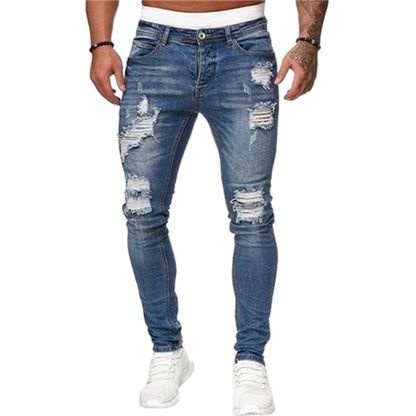 💎 60% RABATT! 💎 Skinny Jeans Herren Used-Look – Schmale Passform, Atmungsaktive Baumwolle & Trendy Risse