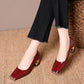 💎 -60% DAMEN PUMPS IM SCHLANGENLOOK! 💎 Quadratische Zehenpartie, Metallakzente & Komfort-Blockabsatz – Perfekt für Büro & Party