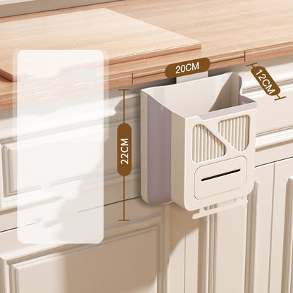 📢📢50% OFF !!⏰🍃Eco-friendly and practical👍Folding Hanging Kitchen Waste Trash Can