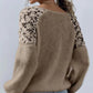 Damenpullover mit offenen Schultern und Spitze