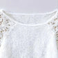 Damenpullover mit offenen Schultern und Spitze