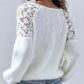Damenpullover mit offenen Schultern und Spitze
