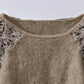 Damenpullover mit offenen Schultern und Spitze