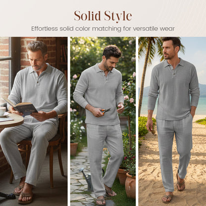 💎 -50% AUF DAS 2-TEILIGE LEINEN-SET! 💎 Atmungsaktiv, Locker & Mit Taschen für Frühling & Sommer 👕