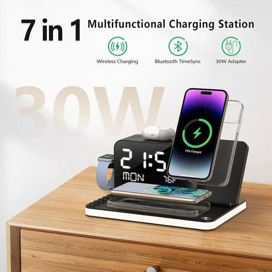 💎 62% RABATT! 💎 7-in-1 Kabellose Ladestation – Laden Sie Smartphone, AirPods, Smartwatch & mehr gleichzeitig – Schnell, Ordnung & Platzsparend ⚡📱