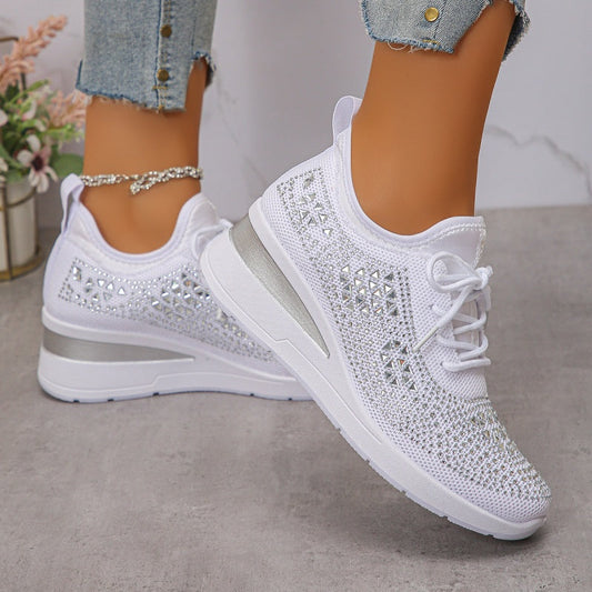 💎 60% RABATT! 💎 Atmungsaktive Sneaker aus Mesh mit Strassverzierung – Funkelndes Design, Leichte Belüftung & Rutschfeste Gummisohle ✨👟