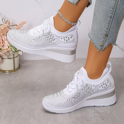 💎 60% RABATT! 💎 Atmungsaktive Sneaker aus Mesh mit Strassverzierung – Funkelndes Design, Leichte Belüftung & Rutschfeste Gummisohle ✨👟