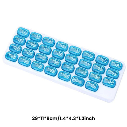 💎 50% RABATT! 💎 Tragbarer 31-Tage-Monats-Pillenorganizer – AM/PM-Fächer, Reise-tauglich & Mit Datumsanzeige 💊📅