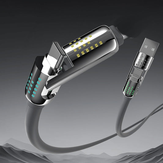 ⚡ 50% RABATT! 4-in-1 Schnellladekabel mit Atemlicht – 240W, Kompatibel mit iPhone & Android, USB-C/Lightning, Robustes Silikon 🔌✨