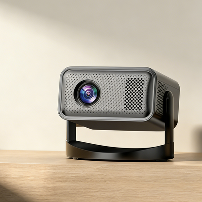 💎 50% RABATT! 💎 Smart Full HD Projektor mit Automatischem Fokus – 1080P, Wi-Fi 6, 360° Gimbal-Ständer & Kurzdistanz 📽️🔥