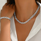 💎 60% RABATT! 💎 Verstellbares Halsketten- & Armband-Set im Blatt-Design mit Strass – Eleganz aus der Natur, Funkelglanz für jeden Anlass ✨🌿