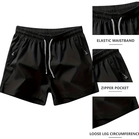 💎 56% RABATT! 💎 Schnelltrocknende Herren-Sportshorts – Reißverschlusstaschen, Verstellbarer Bund & Cool-Touch-Material 🏃‍♂️✨
