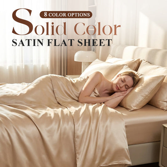 💎 50% RABATT! 💎 Unifarbenes Satin-Spannbettlaken – Haar- & hautfreundlich, Temperaturregulierend & Maschinenwaschbar 🛏️✨