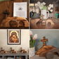 💎 60% RABATT! 💎 Osterszene „Leeres Grab“ – 4-teiliges Massivholz-Set mit Kreuz, Stein & Berg zur Auferstehungsdekoration ✝️🕊️